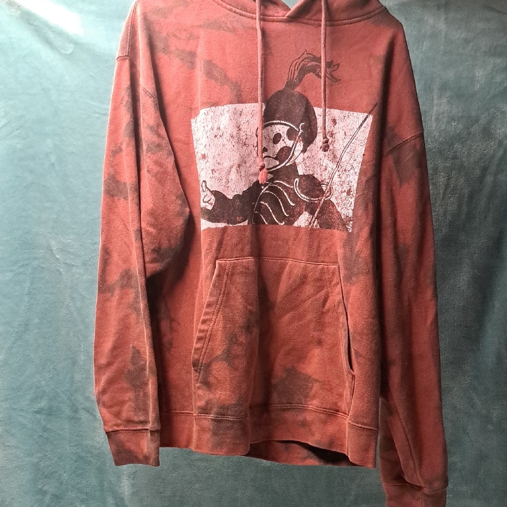Men's Graphic Hoodie - Rust Red